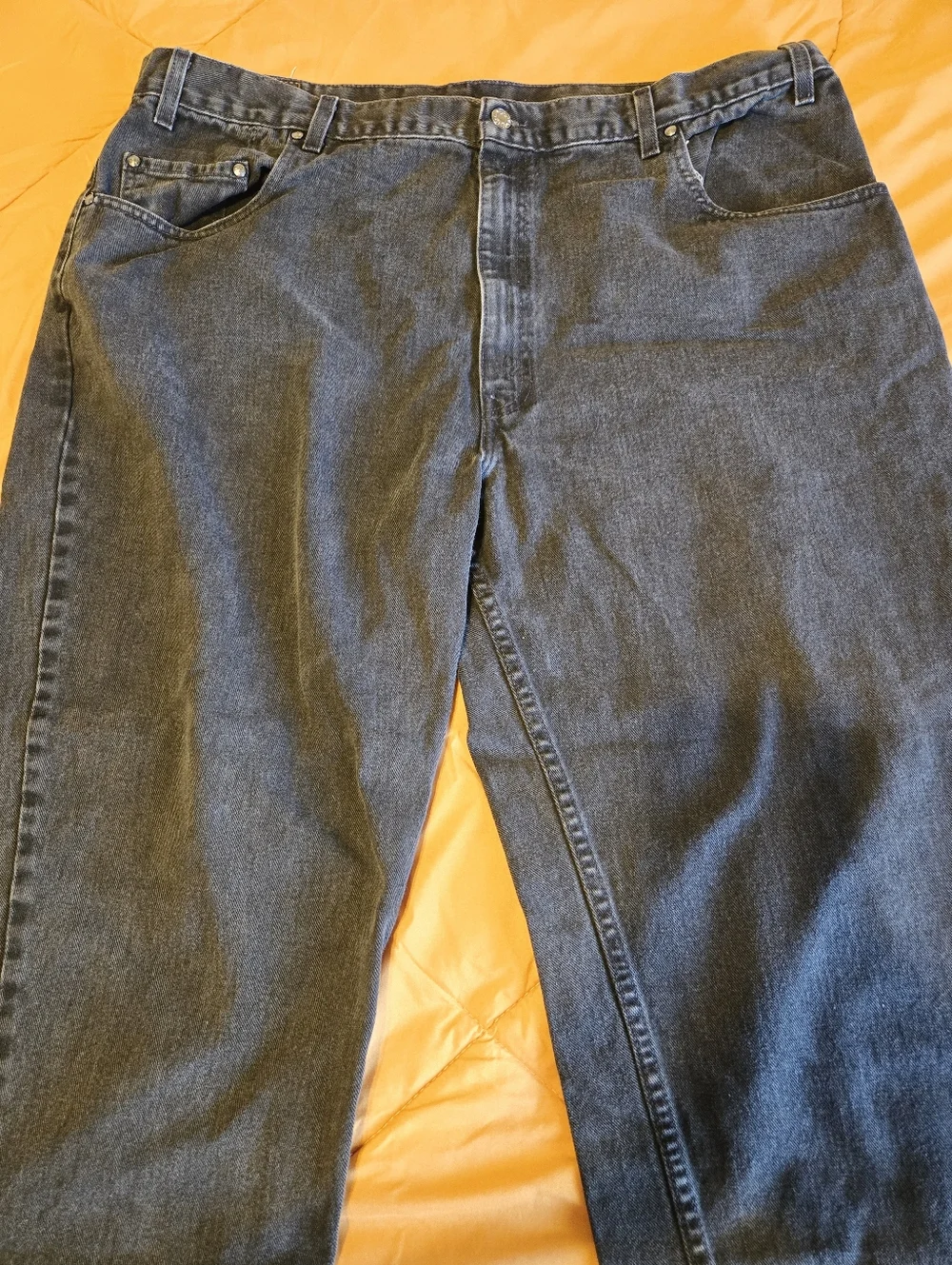 Levi's 545 Jeans Loose Fit Mens Size 40x30 (Actual 40x28) Faded Black Denim